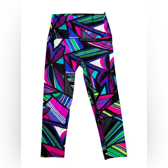 K-DEER Pants - K-DEER WOMEN’S high waist geometric colorful pattern size MEDIUM 18” inseam